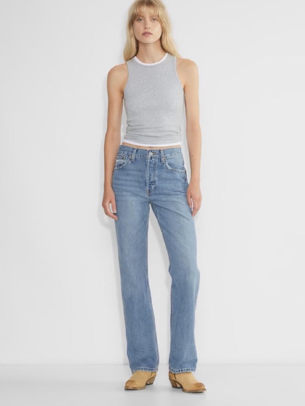 Redone Classic Light Blue Straight-Leg Women’s Jeans